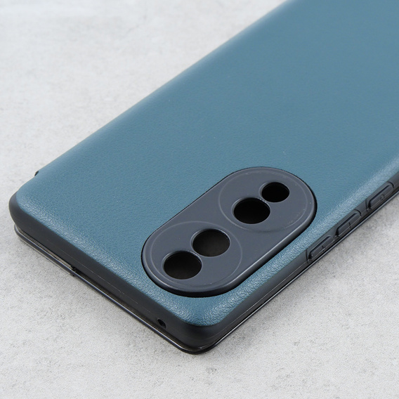 Husă cu clapetă pentru Honor 70 5G, Side View, verde