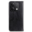 Huse pentru Xiaomi Redmi Note 13 5G, Wallet Litchi Leather, negru