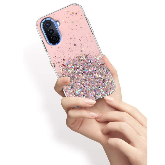 Huse pentru Huawei Nova Y70, Glittery, roz