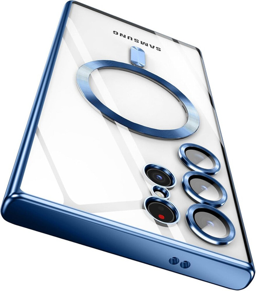 Huse pentru Samsung Galaxy S23 Ultra, MagSafe Hybrid, albastru închis