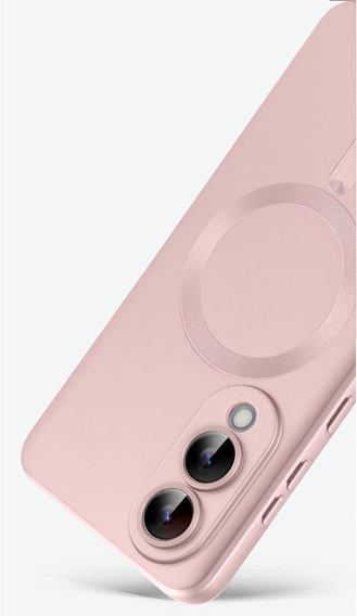 Carcasă pentru Samsung Galaxy S25 Edge, ColorMag, pentru MagSafe, roz + sticlă călită 9H