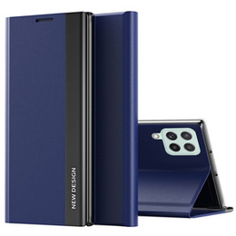 Cu clapetă pentru Samsung Galaxy M33 5G, Side Magnetic, albastru închis
