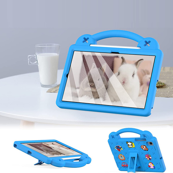 Husă pentru copii pentru Samsung Galaxy Tab S6 Lite 10.4 2020/2022 / Tab A7 2020 T500 / T505 / Tab S6 T860/T865, Cute Patterns, cu suport, albastru
