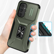 Carcasă blindată pentru Samsung Galaxy A54 5G, armată Slide Ring, verde