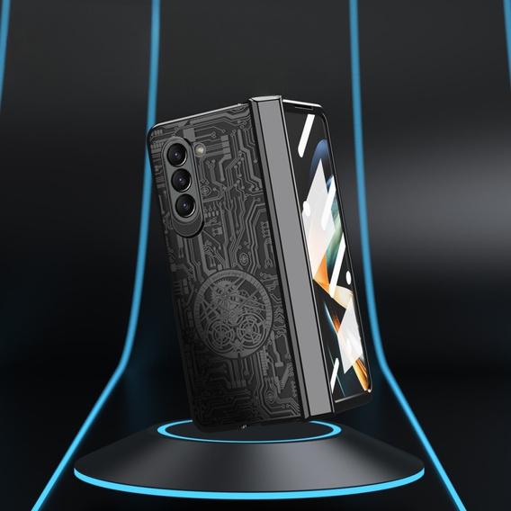 Husă pentru Samsung Galaxy Z Fold 5 5G, Mechanical Legend, negru