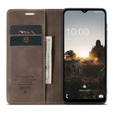 Husa CASEME pentru Samsung Galaxy M33 5G, Leather Wallet Case, maro