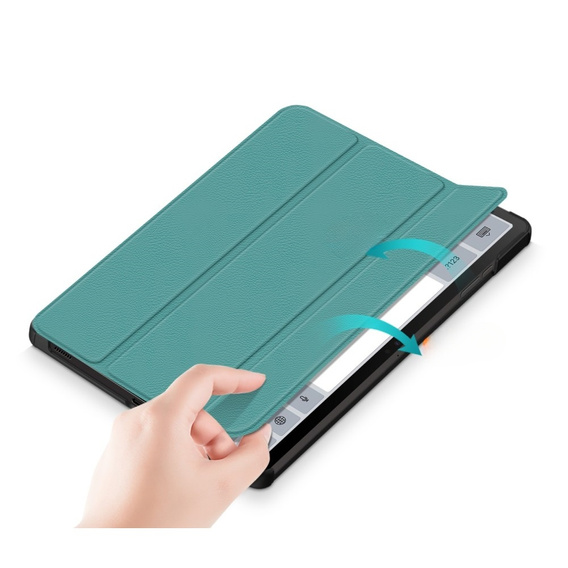 Husă pentru Samsung Galaxy Tab S9 Plus, Smartcase cu spațiu pentru stylus, verde