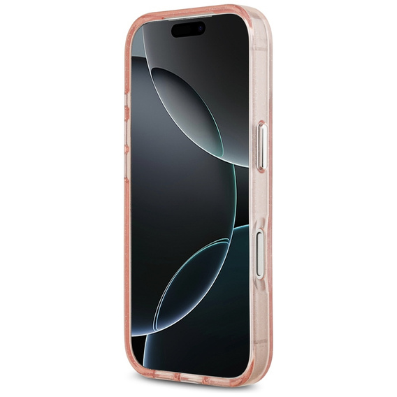 Husă MagSafe cu logo Karl & Choupette Heads IML Glitter Karl Lagerfeld pentru iPhone 17 Pro