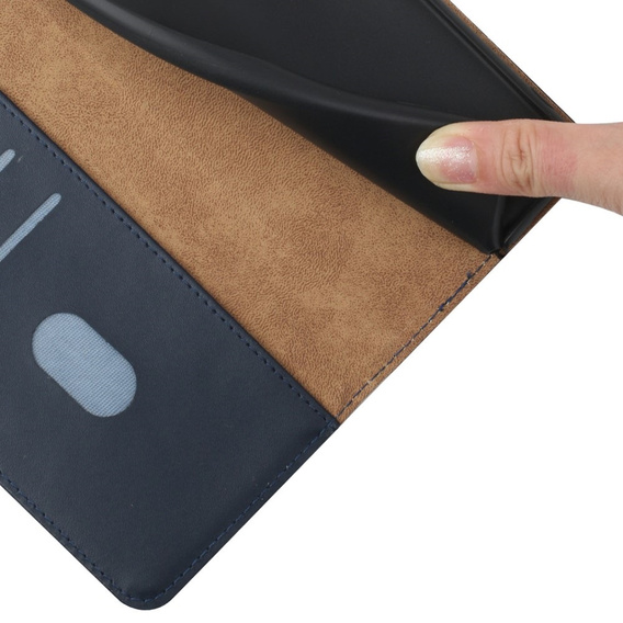 Cu clapetă pentru Samsung Galaxy A35 5G, Split Leather Wallet, albastru