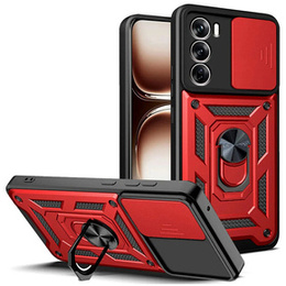Husă blindată pentru Oppo Reno 12 Pro, CamShield Slide, roșu