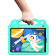 Husă pentru copii pentru iPad 10.2" 2021/2020/2019 (9/8/7 gen.) / Air 10.5" 2019 (3 gen.), Cute Patterns, cu suport, verde