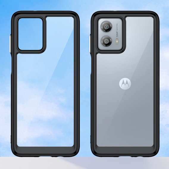 Huse pentru Motorola Moto G53 5G, Fusion Hybrid, transparent / negru