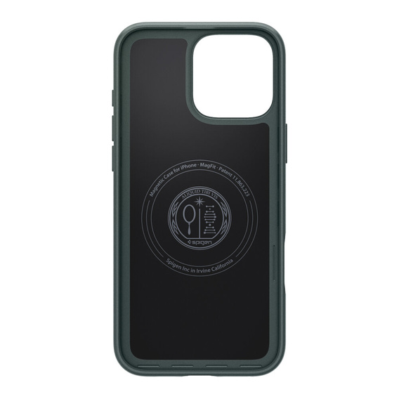 Carcasa Spigen pentru iPhone 16 Pro, Thin Fit Mag, verde + sticlă temperată 9H