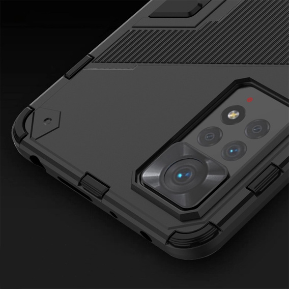 Husa pentru Xiaomi Redmi Note 11 Pro 4G / 5G, Military kickstand, albastru