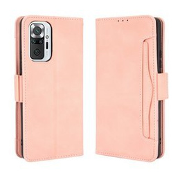 Cu clapetă pentru Xiaomi Redmi Note 10 Pro, Card Slot, roz