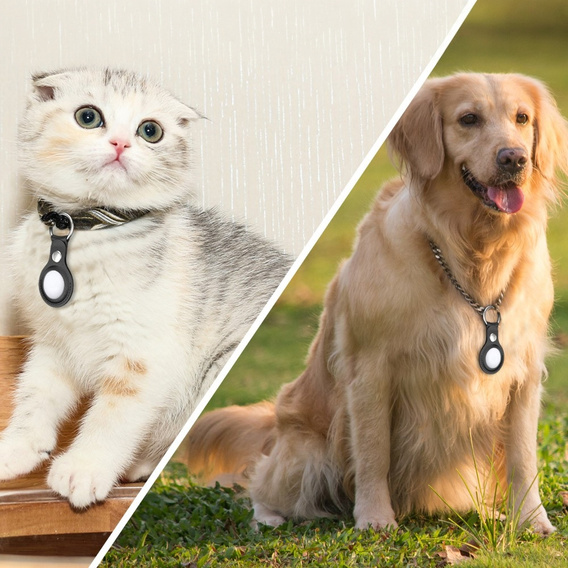 4x Husă pentru Apple AirTag 2 / 1, PU Leather Grain, 4 culori