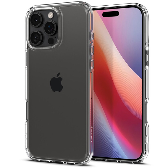 Carcasa Spigen pentru iPhone 16 Pro Max, Ultra Hybrid, transparentă + sticlă temperată 9H