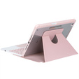 Husă pentru tastatură pentru iPad 11" 2025 A16 (11 gen.) / iPad 10.9" 2022 (10 gen.), Rotary 360° Leather, roz rose gold