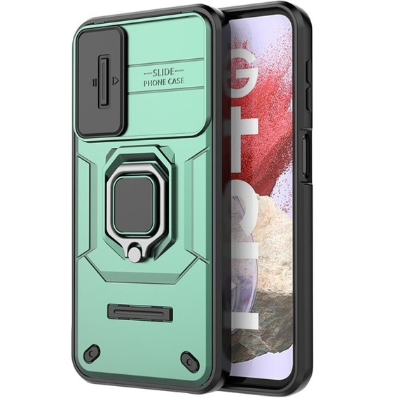 Husă pentru Samsung Galaxy M34, KickStand Camera Lens, verde