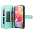 Cu clapetă pentru Samsung Galaxy A56 5G, Wallet Zipper Pocket, verde