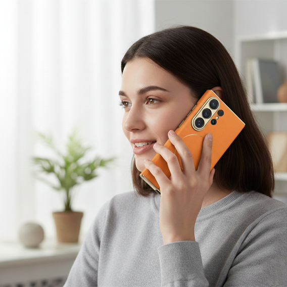 Husă magnetică din piele GKK Nickel Ring pentru Samsung Galaxy S26 Ultra