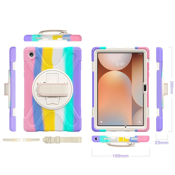 Husă blindată cu suport și curea de umăr pentru Samsung Galaxy Tab A11+