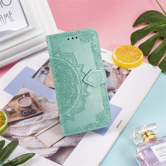 Cu clapetă pentru Motorola Edge 50 Ultra, Mandala, verde