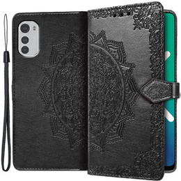 Cu clapetă pentru Motorola Moto E32 4G, Mandala, negru