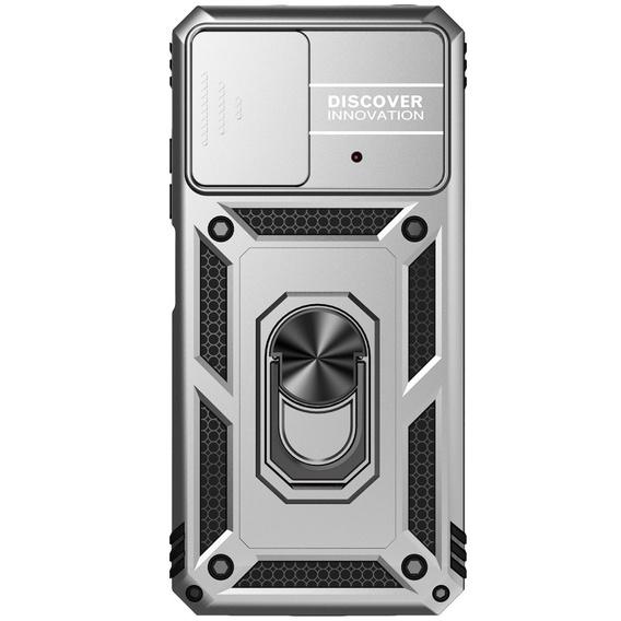 Husă blindată pentru Xiaomi Poco M4 Pro 4G, CamShield Slide, de argint