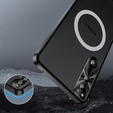 Carcasă de protecție pentru camera foto pentru Sony Xperia 1 V, CamShield MagSafe, transparent / negru