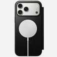 Husă Nomad pentru iPhone 17 Pro Max, Folio din piele modernă, negru