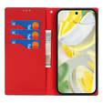 Husă cu clapetă pentru Google Pixel 10 Pro XL, piele Litchi Grain, negru