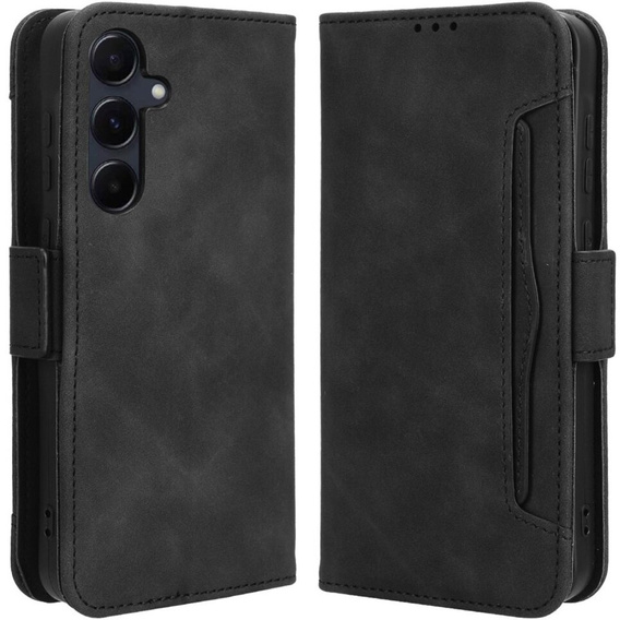 Cu clapetă pentru Samsung Galaxy A55 5G, Card Slot, negru