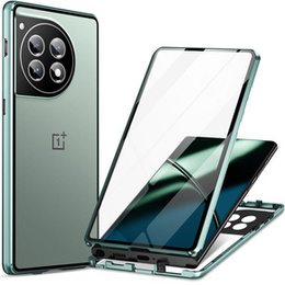 Husa pentru OnePlus 12 5G, Magnetic Dual Glass, verde