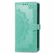 Cu clapetă pentru Motorola Moto G24 / G24 Power / G04, Mandala, verde