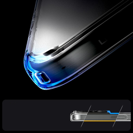 Carcasă MagSafe Spigen pentru iPhone 16 Pro, Ultra Hybrid, transparent / alb + 9H Tempered Glass