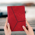 Husă pentru Samsung Galaxy Tab S10 Lite / S10 FE / S9 FE / S9, Classic, cu spațiu pentru stylus, roșu