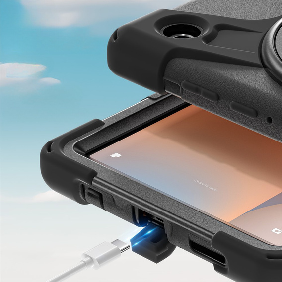 Husă blindată cu suport și curea de umăr pentru Samsung Galaxy Tab A11