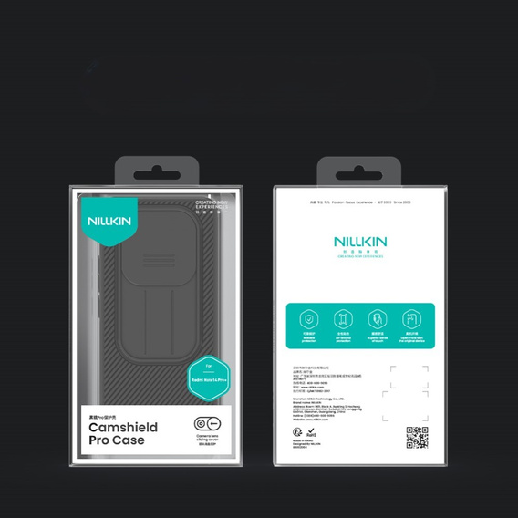 Carcasă blindată Nillkin pentru Xiaomi Redmi Note 14 Pro+ 5G, CamShield Pro, negru