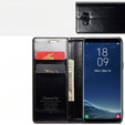 Carcasă flip CASEME pentru Samsung Galaxy S8, Waxy Textured, cafea