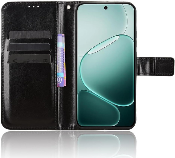 Husă tip portofel Crazy Horse pentru Oppo A6 Pro 5G