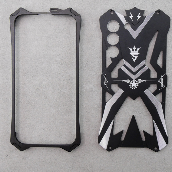 Husă blindată pentru Samsung Galaxy S22, Aluminum Alloy, negru