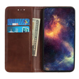 Husa cu clapetă pentru Samsung Galaxy M51, Split Leather, maro
