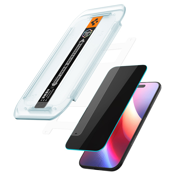 Sticlă de temperare a confidențialității Spigen Glas.TR "EZ FIT" HD pentru iPhone Air (2 buc)