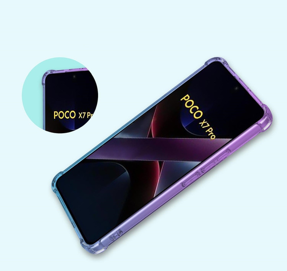 Husa pentru Xiaomi Poco X7 Pro 5G, Gradient Dropproof, Violet / albastru