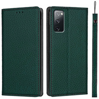 Husă din piele pentru Samsung Galaxy S20 FE, ERBORD Grain Leather, verde