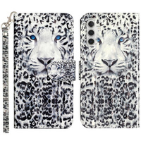 Cu clapetă pentru Samsung Galaxy A35 5G, Wallet, Leopard