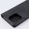 Husă pentru iPhone 15 Pro Max, ERBORD Vintage, portofel cu clapetă, negru