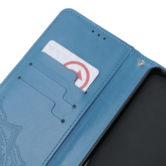 Cu clapetă pentru Xiaomi Poco X6 5G, Mandala, albastru