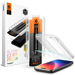Sticlă temperată Spigen pentru iPhone 17 Pro / 17 / 16 Pro, Glas.tR "EZ Fit Pro", Transparent